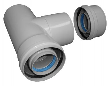 T-kus koax.s uzávěrem 60/100